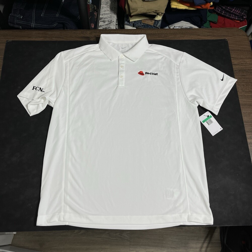 Nike Golf Polo Shirt Men XL Red Hat Enterprise USGA Volunteer Event Peter Millar